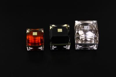Acrílico 15ml 30ml 50ml frascos de creme cosmético parede dupla quadrado