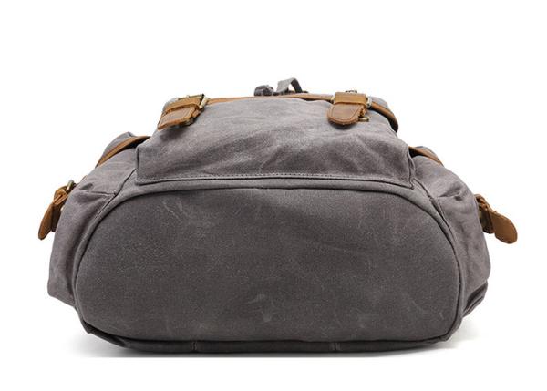 Canvas Shoulder Leather H44 Cm Travel Duffel Backpack