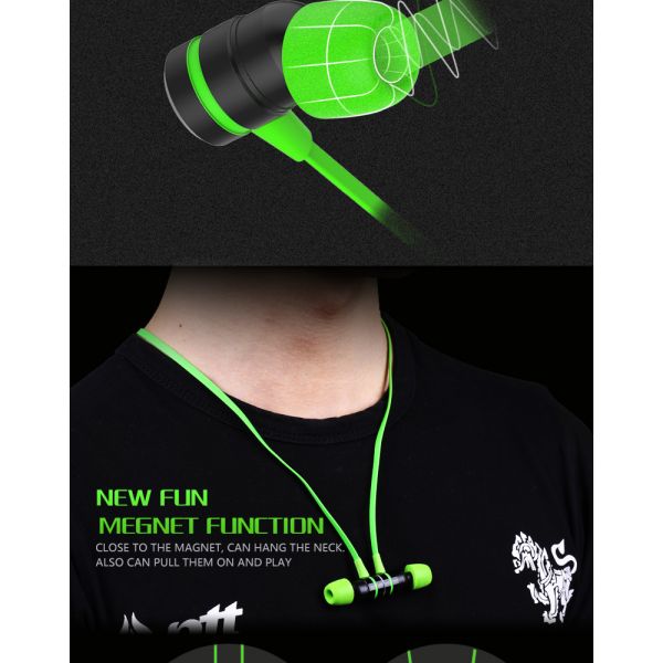 In-Ear Earphone Magnetic 3.5mm Gaming Strong Bass Earphones Sport audifonos For iPhone Samsung With Mic fone de ouvido