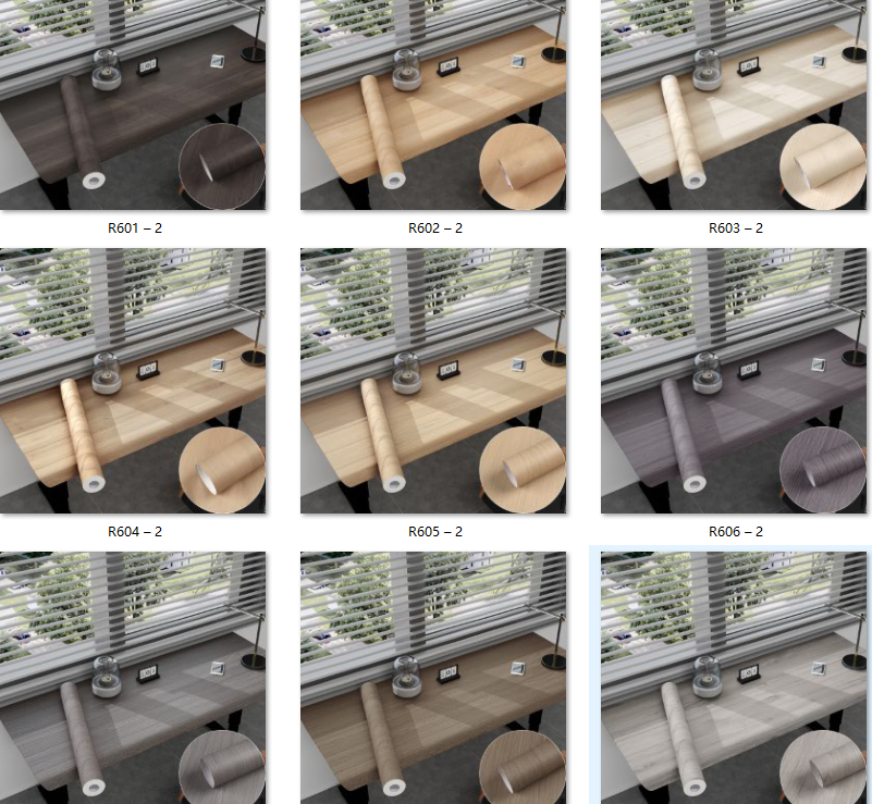 Modern Wood Grain PVC Wallpaper Self-Adhesive Moisture-Proof