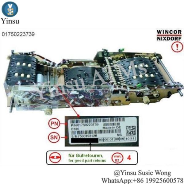 01750223739 ATM Machine Part Wincor Nixdorf distributor module Base 4+4 Assd 1750223739