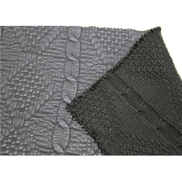 Black PU Bonded Leather Durable , Women'S Apparel Bonded Leather Material