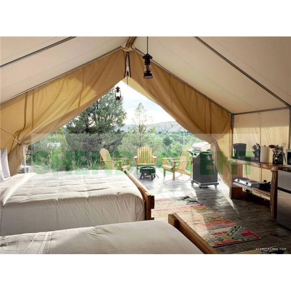 Steel Pipes Frame Luxury Tents For Resorts Canvans For Hotel Camping Customized Height