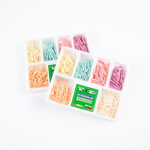 TOP BM Russial Cuñas dentales originales / Cuñas dentales interdentales compuestas de madera con contorno Vida útil 2 años