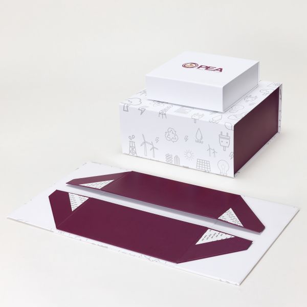 Embossed Magnetic Closure Gift Box Portable Folding Magnetic Gift Box