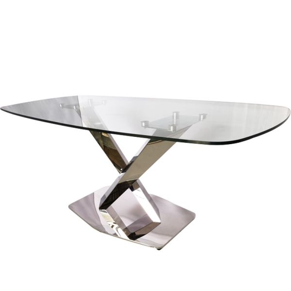 Conjunto de mesa de vidro e cadeiras para refeições