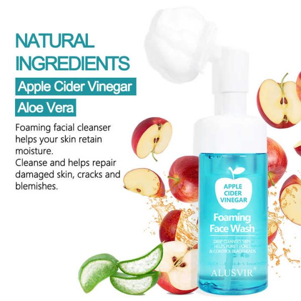 Sabón vegetariano natural sin acné Blanqueador para el cuidado de la piel Espuma para lavado facial Limpieza facial de espuma para el acné
