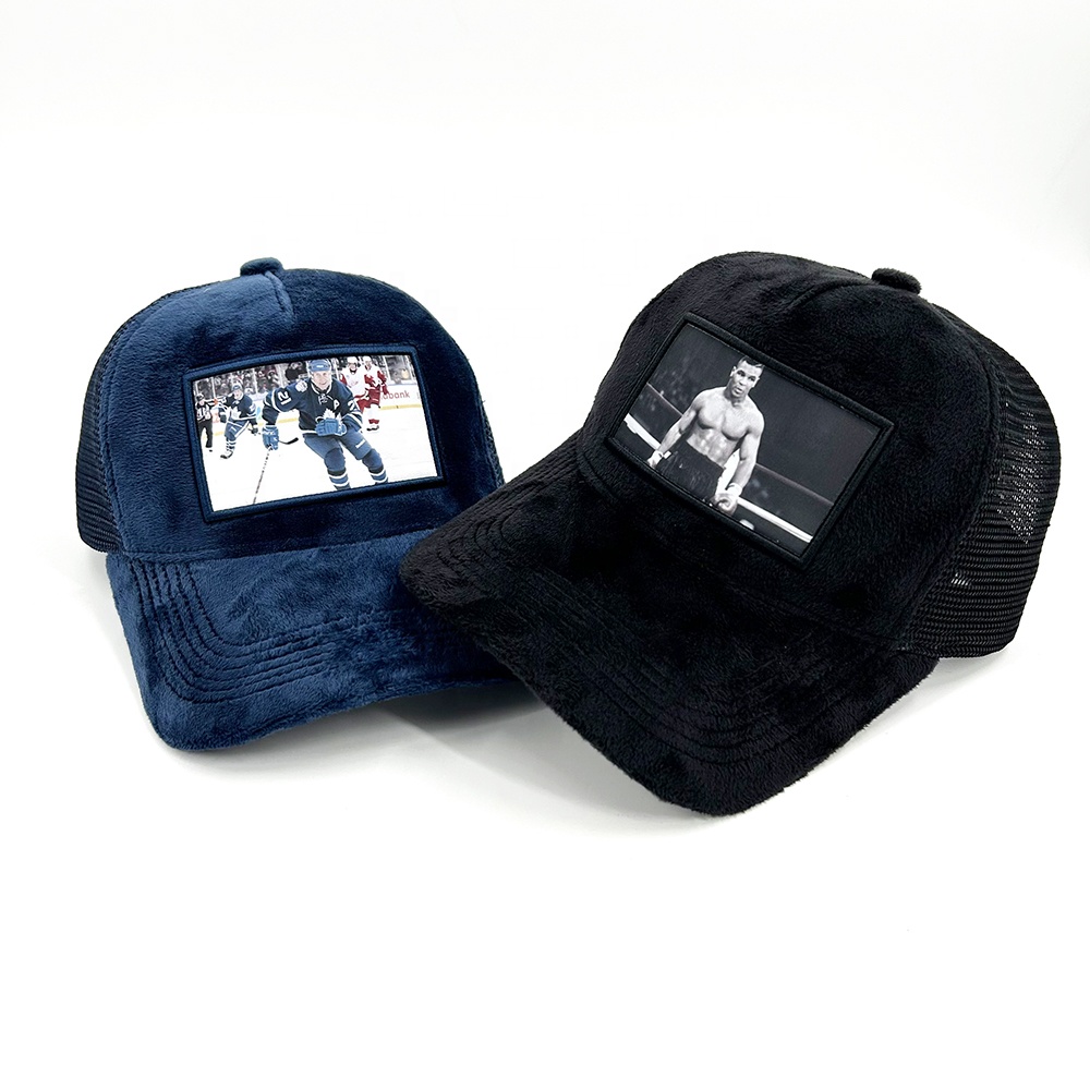 Velvet Puffs 3D Embroidery Trucker Hats Embroidered Snapback Cap Structured Cap