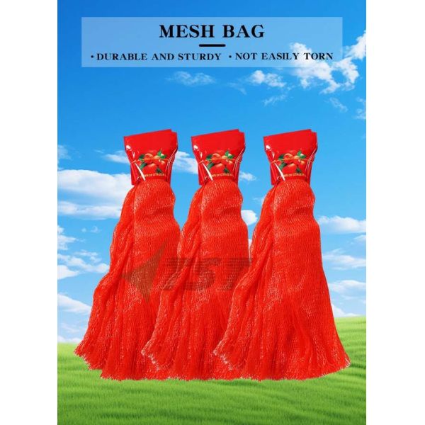 Customized Color 1kg PP Small Netting Bag For Fruit Orange Packaging