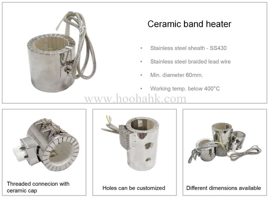 FEP PFA ETFE PVDF Wire and Cable Extruder Steel Ceramic Band Heater Heating Ring