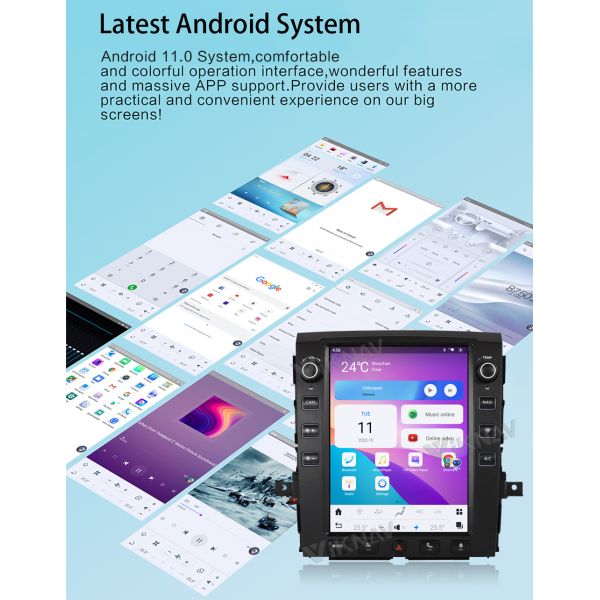 12.1 дюймовый сенсорный экран для 2016-2019 Nissan Titan GPS навигационный мультимедийный проигрыватель Android беспроводной Carplay