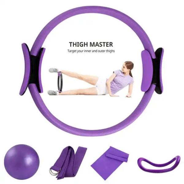 Wholesale Home Use 5pcs Mini Gym Ball Yoga Belt Latex Band and Pilates Ring Set