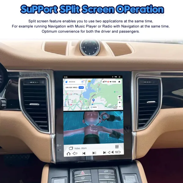 Авторадио Viknav Для Porsche Macan (2010-2015) 10,4 дюйма Авто вертикальный экран Carplay GPS навигация Мультимедийный проигрыватель