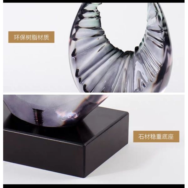 Geometric Resin Wall Sculptures Indoor Contemporary Wall Sculpture Soft Decoration Customized