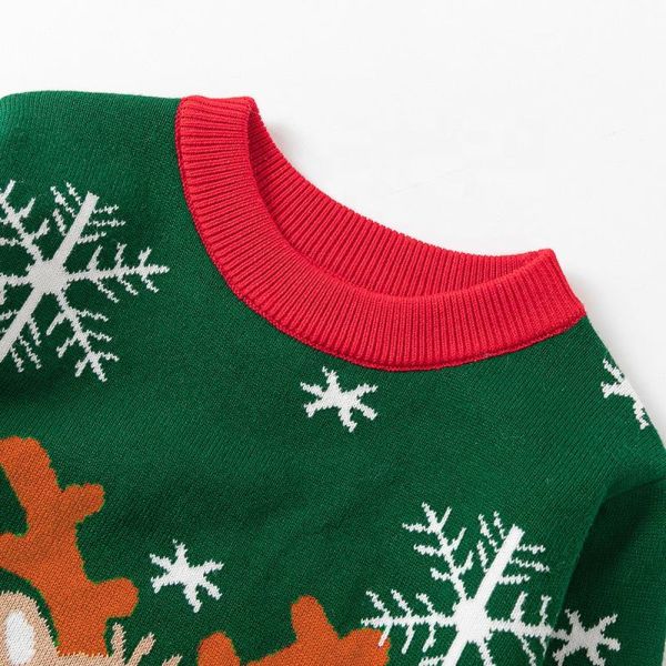Fall Winter Children Clothes Toddler Pullover Cartoon Sweaters Knitted Christmas Sweater For Kids