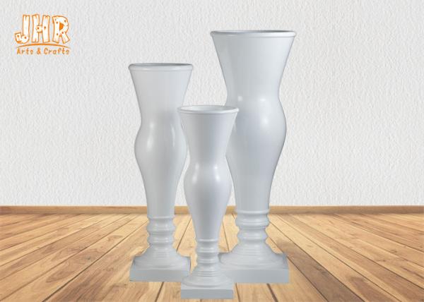 White Fiberglass Floor Vases Homewares Decorative Items Wedding Centerpiece Table Vases