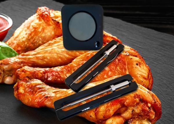 Large Lcd Display Bluetooth Oven Thermometer 6 Probes Digital For Grilling
