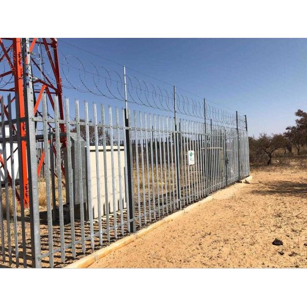Steel Galvanized 1.5m Height Tower Fencing With Angle Pale