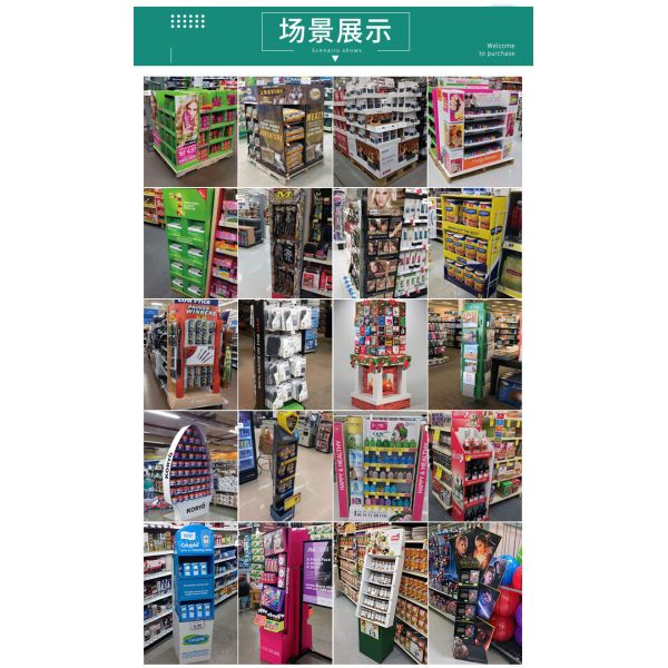 Custom Logo Corrugated Cardboard Hook Display Stand for Retail Advertising