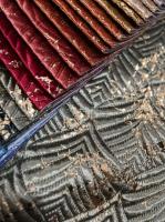 Breathable Soft Metallic Foil Print Fabric Foil Printed Velvet Fabric
