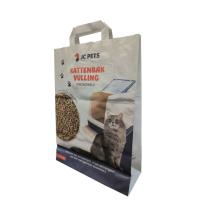 Sacos de papel multifoliado 25kg com corda de algodão/corda pp/alça de papel torcido