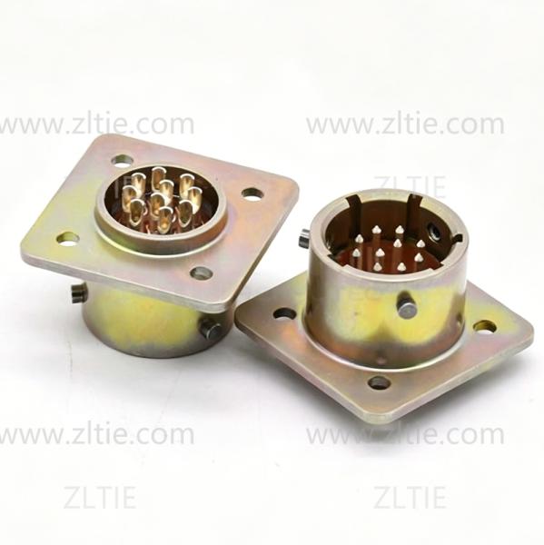 ZH127 Series Connector Shell Size 14 10pin Male Flange Socket Solder – СНЦ127-10/14ВП127-1-В