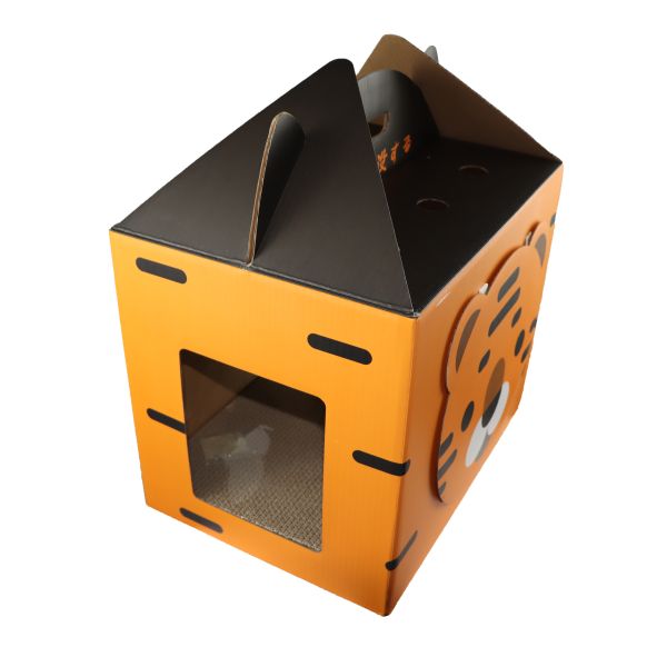 Дополнительный большой пол Scratcher кота картона на небольшие лестницы котов животных 48x30.5x34.5CM