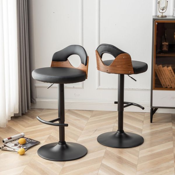 Modern Design Mid Century Barstools Adjustable Swivel Counter Chairs for Kitchen Island
