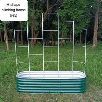 6.5ft*6ft grille métallique de concombre pour lit élevé grille métallique de jardin blanc ivoire
