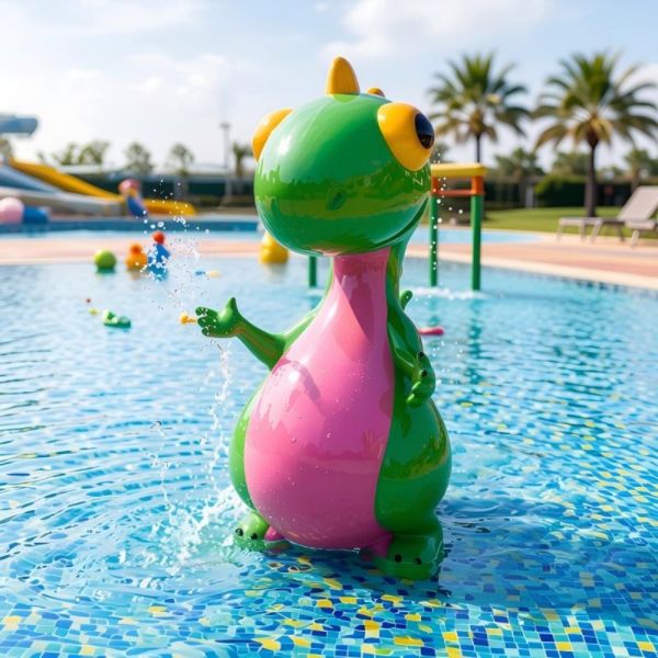 Fiberglass Water Splash Pad Feature For Children Swimming Pool Water Park Theme Resort Hotel