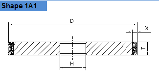 1А1 Плоские алмазные абразивные шлифовальные колеса для натурального алмаза