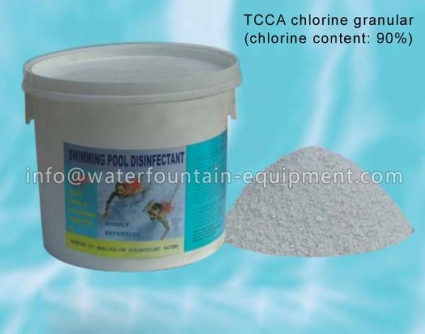 Strong Odor Swimming Pool Disinfectant TCCA 90% , Calcium Hypochlorite Granular White