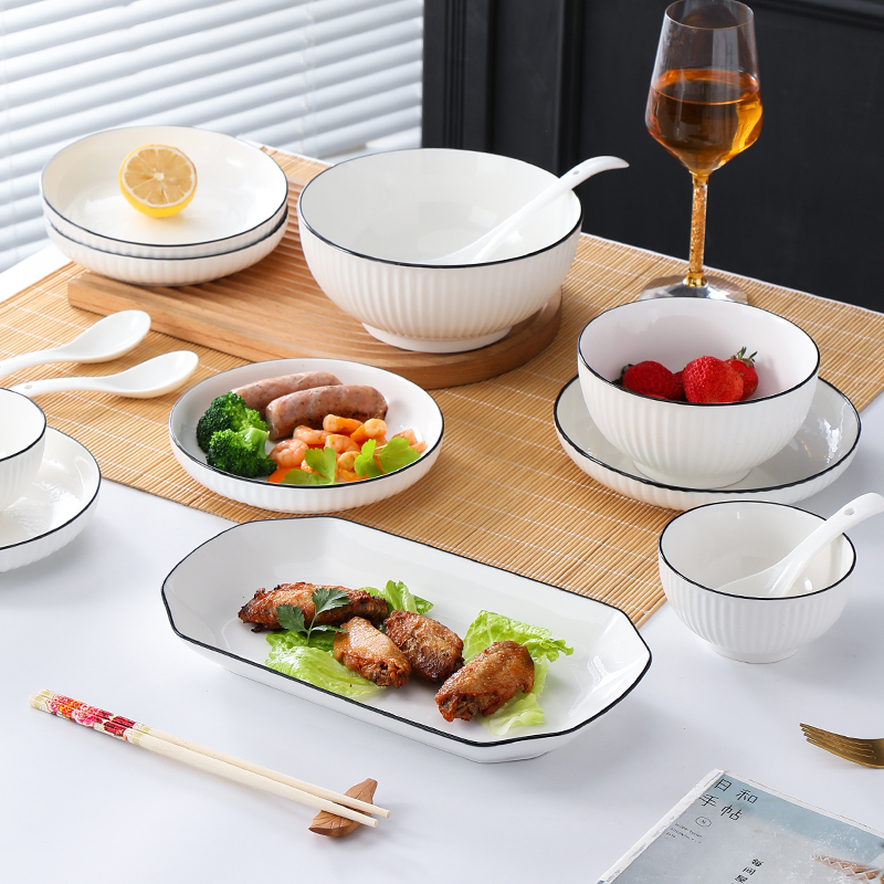Обедать элегантный набор Tableware, набор Dinnerware 12 частей керамический