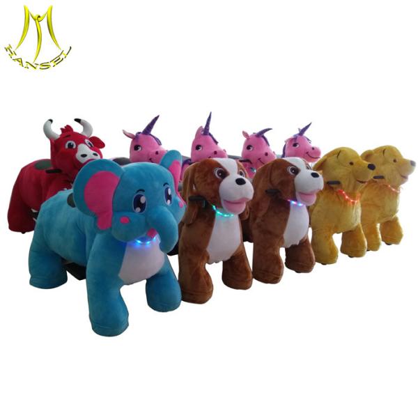 Hansel motorized plush riding animals coin operated children rides car attractions for children