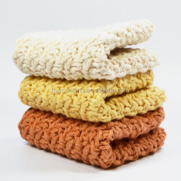 Y-F Dishcloths Kitchen Towels Crochet Cotton Dish Cloths Eco Wash Cloths
