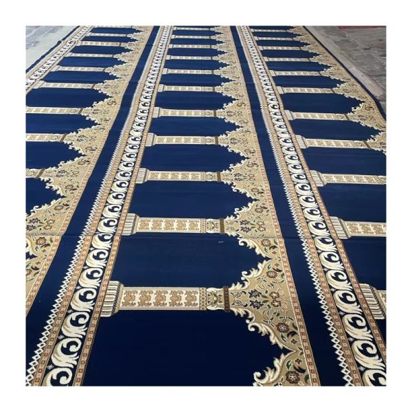 Customized Patterns Cushioned Mosque Prayer Carpet For Mosque Density 7*9 4*25 Roll