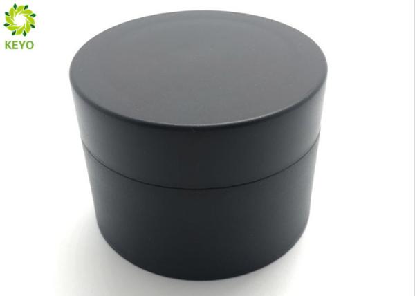 Double Wall 80ml Matte Black PP Plastic Jar For Cosmetic Packaging