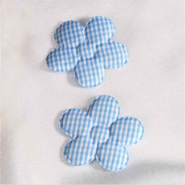 Plaid Pattern Small Gingham Flower Heat Cut Border For Women Clothing