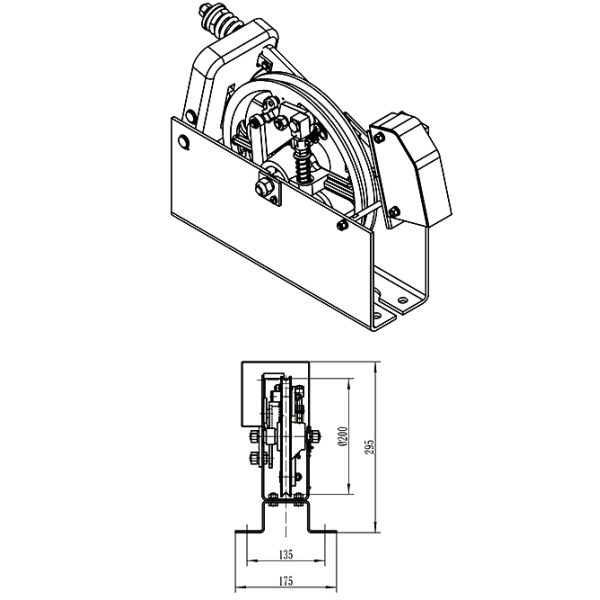 Elevator Speed Governor With Ф200mm Sheave Diameter Passenger Lift