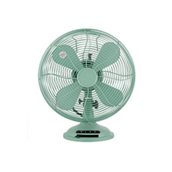 Electric 12 Inch Metal Desk Fan Three Speed Oscillating Personal Antique Nickel