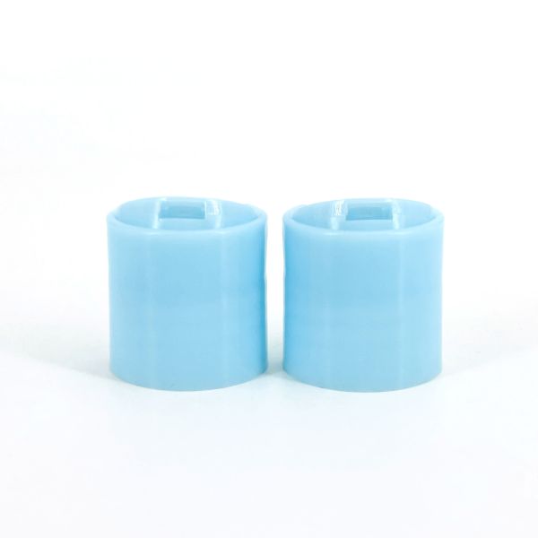 28/410 28mm Plastic Light Blue Disc Top Cap For Lotion Toner Serum Liquid Soap