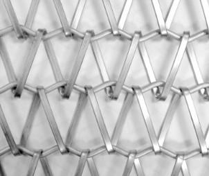 316L transporte de aço inoxidável Flex Belt Chain Link Mesh liso