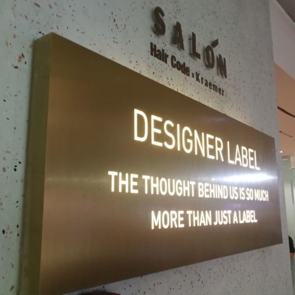 Storefront Wall Mounted Outdoor LED Light Box Hollow Out Stainless Steel Brushed