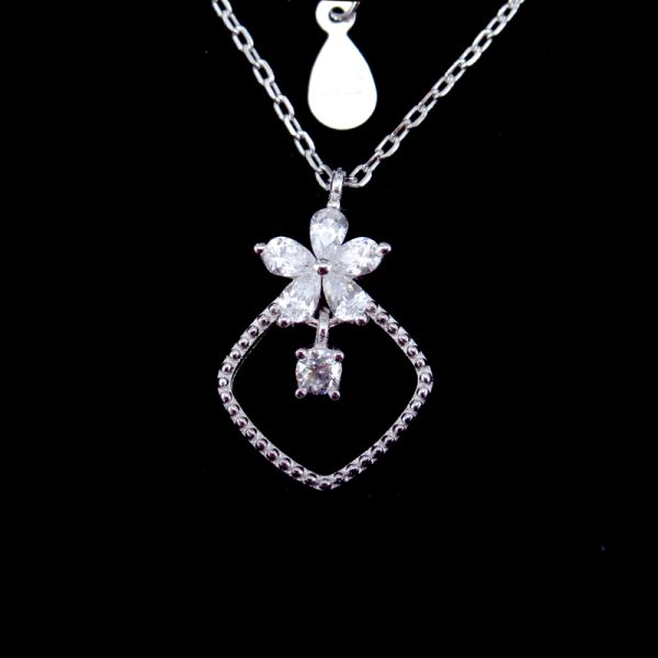 Серебр ключевого классического дизайна волшебный ключевой с цепью циркона и креста