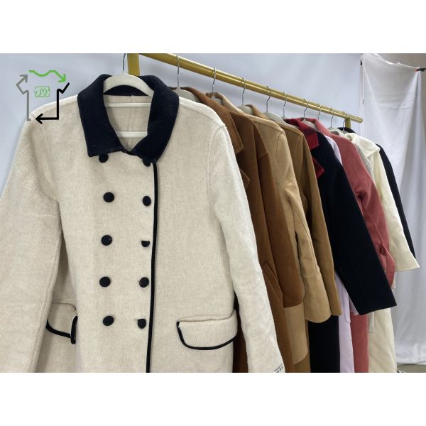 Second Hand Double Sided Overcoat Comfortable Winter Fashion Used Clothing Bales