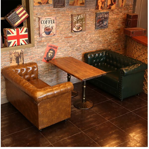 Antique Pub Vintage Booth Seating For Home Dining Restaurant Sofa Furniture Sofa