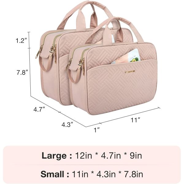 Large Capacity Travel Toiletry Bag Makeup Cosmetic Organizer Bag Water Resistant