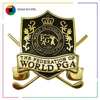 Customização sem cores em metal Pin Badge sem quantidade mínima Die Casting / estampagem