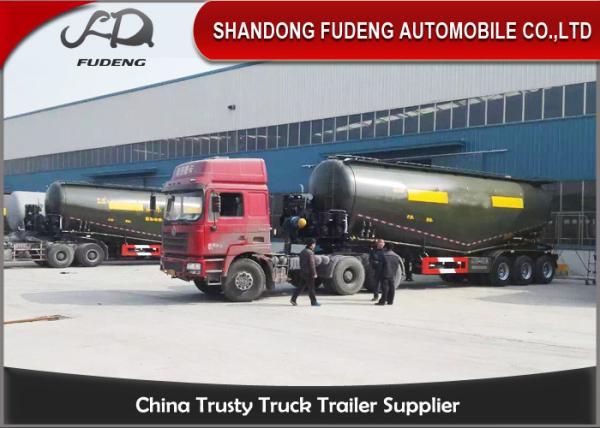 3 Axles Bulk Cement Tanker 30-75 CBM  Mechanical / Air / Bogie Suspension
