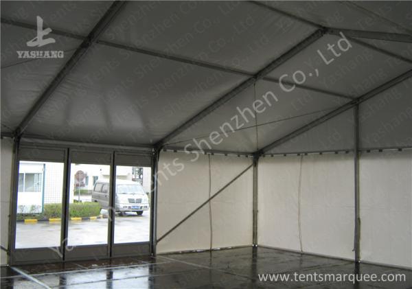 Aluminum Alloy Framed Heavy Duty Event Tents With Glass Door and Fabric Cover